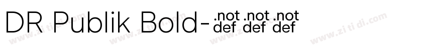 DR Publik Bold字体转换